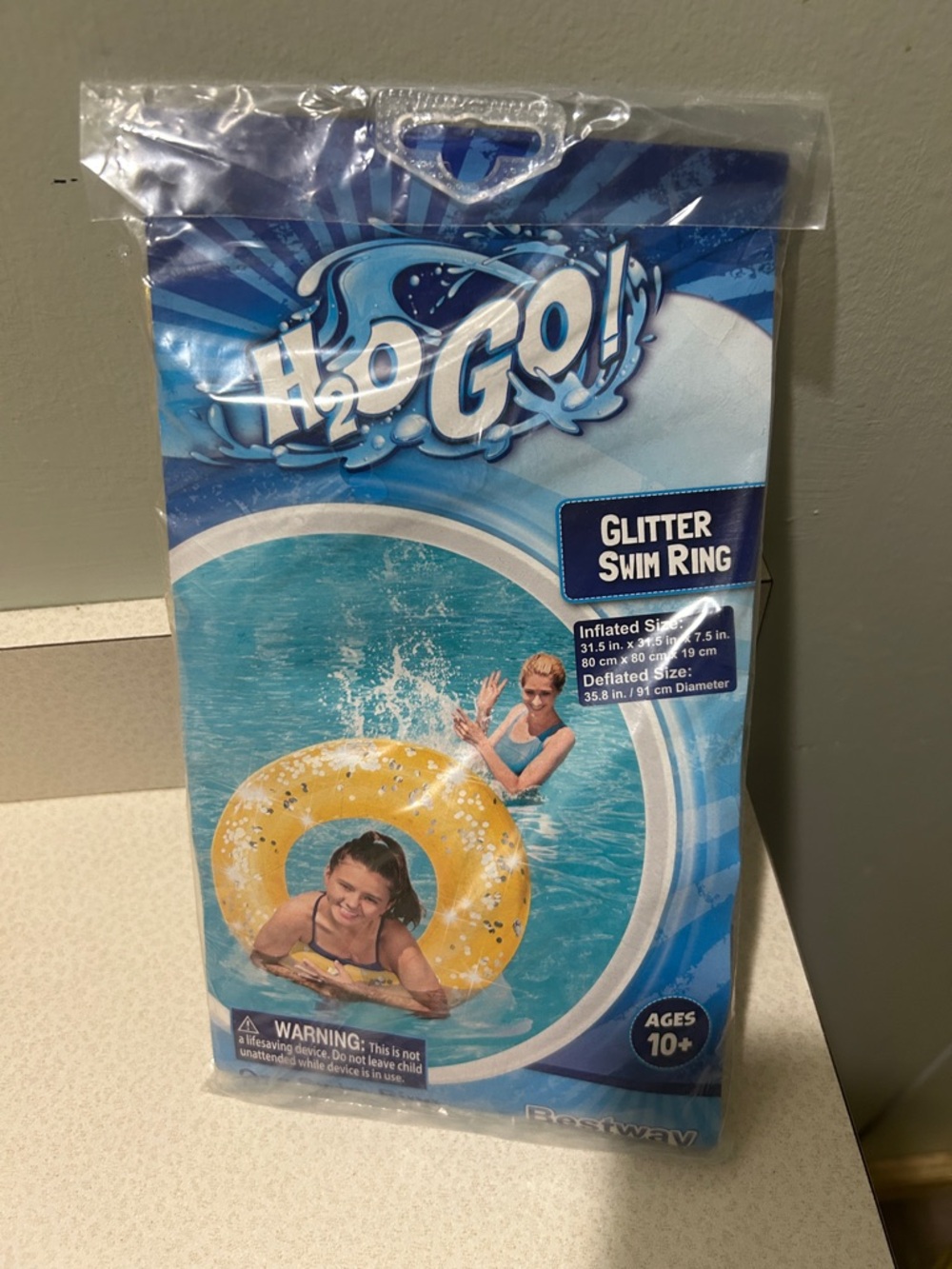 H2O GO! Glitter Swim Ring - Yellow